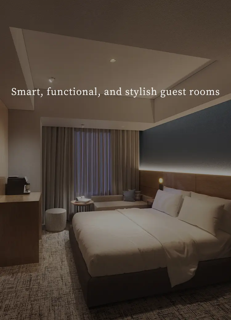 Smart, functional, and stylish guest rooms