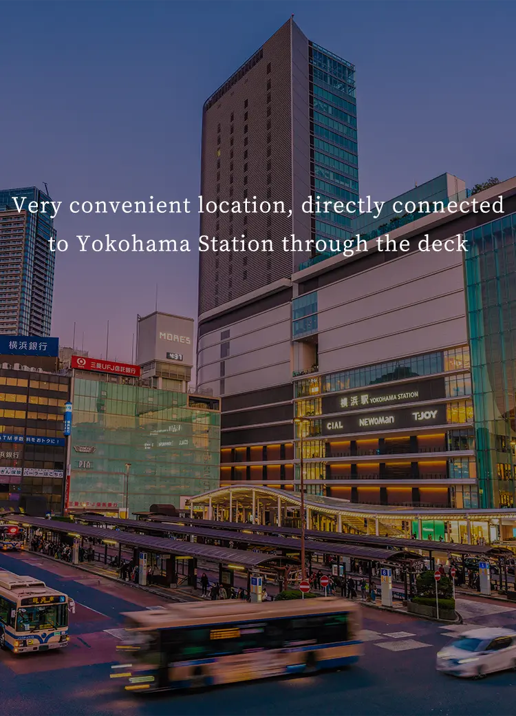 Very convenient location, directly connected to Yokohama Station through the deck