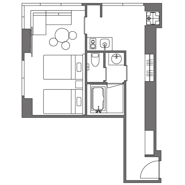 レジデンシャルデラックスツイン 間取り図